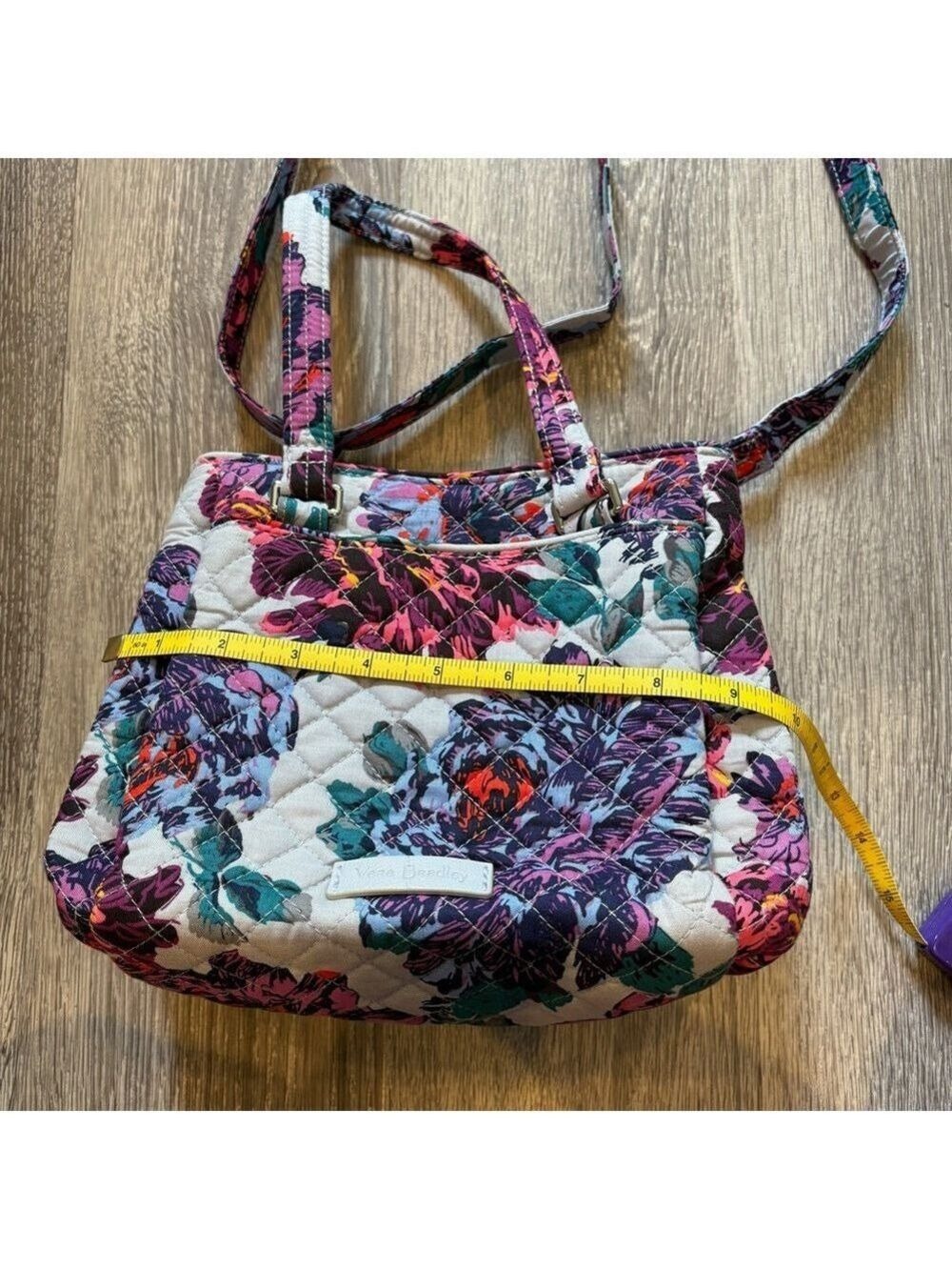 Vera Bradley Purple and Blue Crossbody Bag with Floral Design - Picture 7 of 8